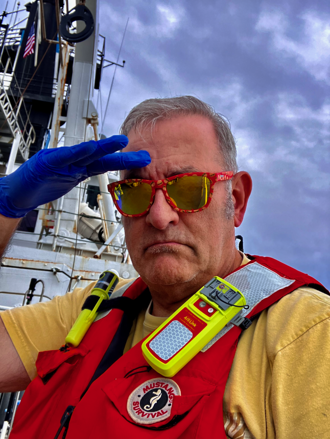bill at sea on RV Endeavor 2025