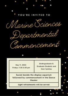 Marine Science Department Commencement Announcement