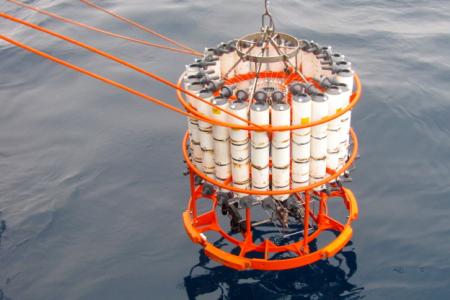 the rosette on the RV Melville 